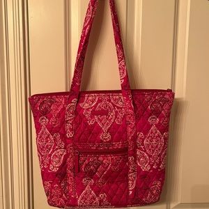 Vera Bradley Stamped Pink Paisley large tote.